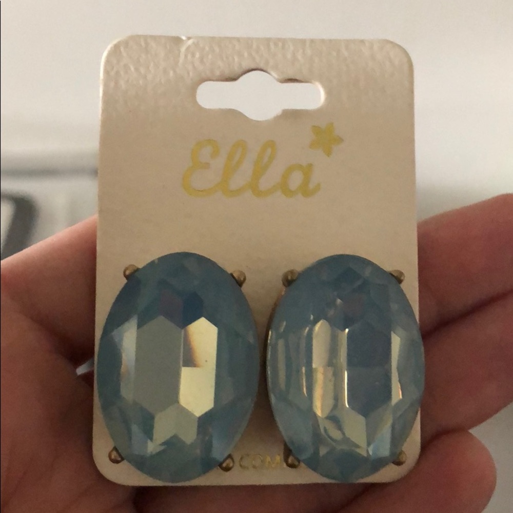 Blue gem earrings